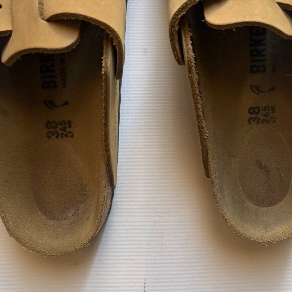 Boston Big Buckle in camel/Mud Green nubuck - Picture 3 of 4